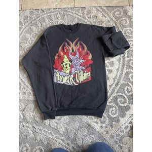Glow Dark Disney Mickey Mouse & Maleficent Sweatshirt Heroes & Villains Small